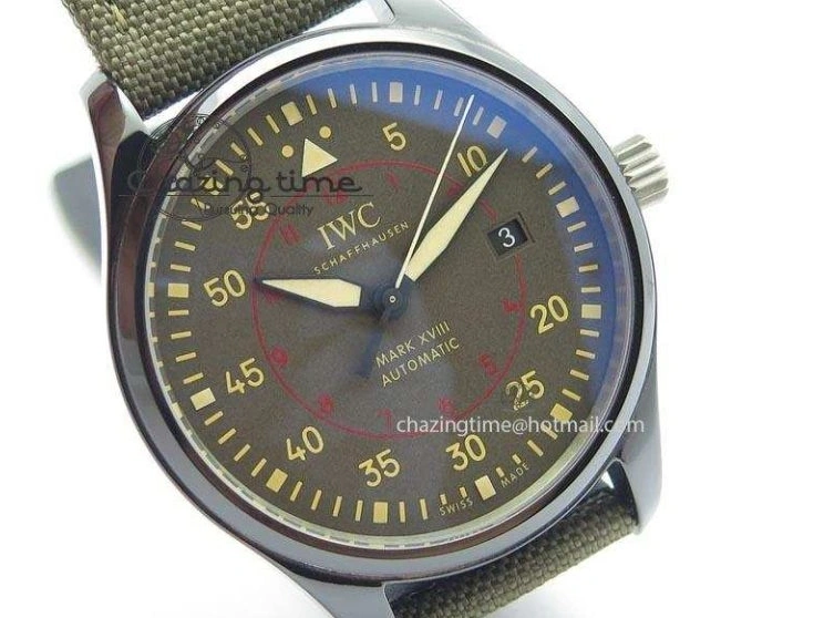 MIROTIME 0304 SunProtective MARK XVII IW324702 Real Ceramic MK Best Edition Green Dial On Green Nylon Strap A 7288